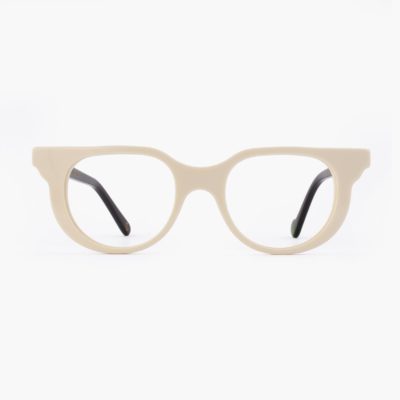 La Granadella women's flirty prescription glasses in white by Proud Eyewear