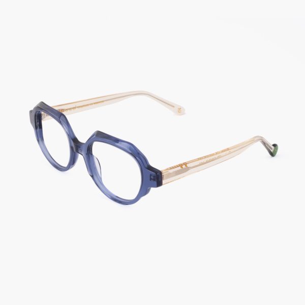 Top view ergonomically designed glasses Rodas by Proud Eyewear in blue