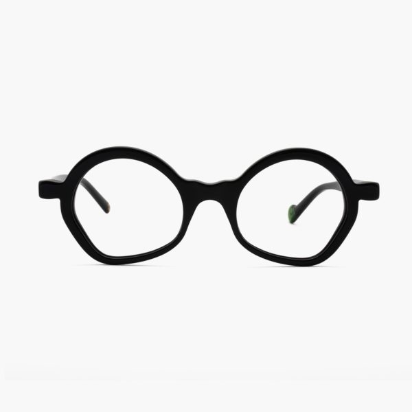 Irregular rounded spectacles in black colour